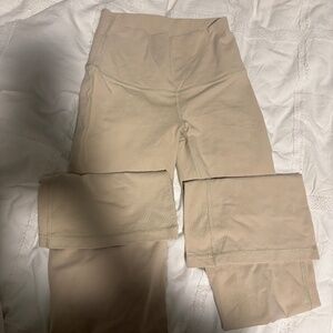 TNA Flare Leggings – Soft Beige (Size S) | Worn Once